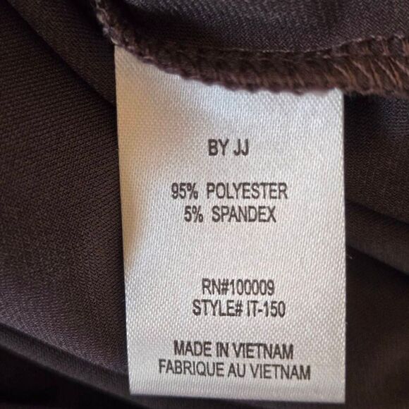 By JJ Womens Pull Over Black Wrinkle Free Cowl Neck Long Sleeve Top Large - Picture 7 of 11